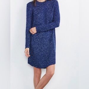 Velvet Graham Spencer Blue Speckled Knit Sweater Dress Women’s Large Winter